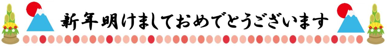 新年明けましておめでとうございます